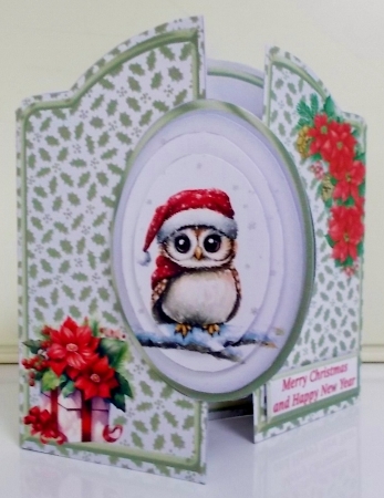 Christmas Owl - Gatefold Card Mini Kit by Pam Stubley