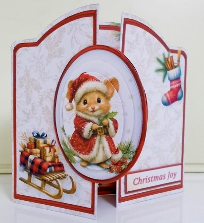 Santa Mouse - Gatefold Card Mini Kit by Pam Stubley