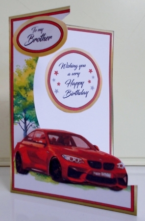 Cutaway card Red car by Pam Stubley