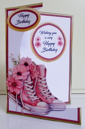 Cutaway Pink sneakers by Pam Stubley