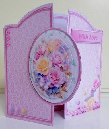 Pastel Roses - Gatefold Card Mini Kit by Pam Stubley