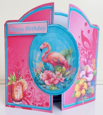 Tropical Flowers - Gatefold Card Mini Kit by Pam Stubley