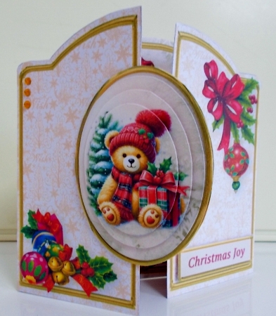 Christmas Teddy - Gatefold Card Mini Kit by Pam Stubley