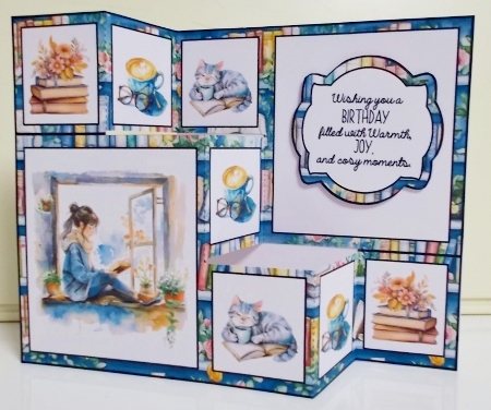A Cosy Bookish Birthday Three Step Mini Kit by Pam Stubley