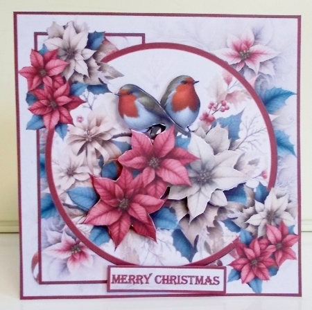 Poinsettias and Robins by Pam Stubley