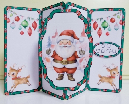 Jolly Santa Gatefold Popout Card by Pam Stubley