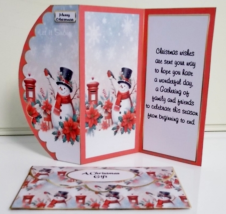 trifold snowman and money wallet by Pam Stubley