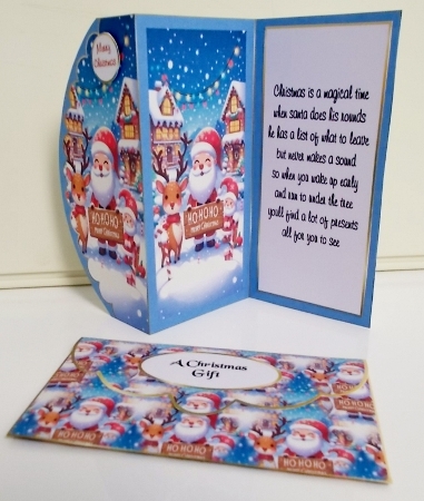 trifold santa and money wallet by Pam Stubley
