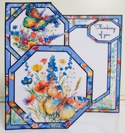 Butterfly Meadow Offset Octagon 5 x 7 Mini Kit by Pam Stubley