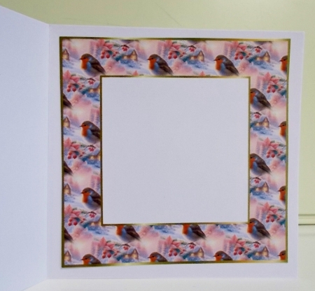 pink christmas robin insert by Pam Stubley