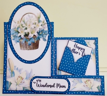 Basket of Lilies Side Stepper Card by Pam Stubley