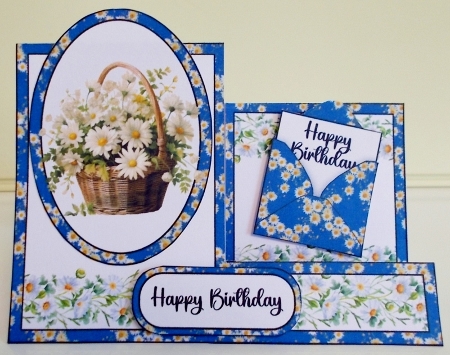 Basket Full of Daisies Side Stepper Card by Pam Stubley