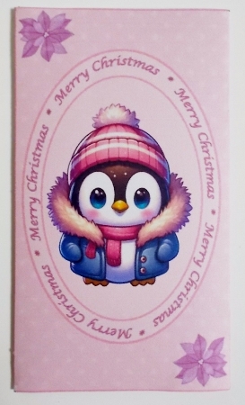 Cute penguin scalloped edged money wallet. by Pam Stubley