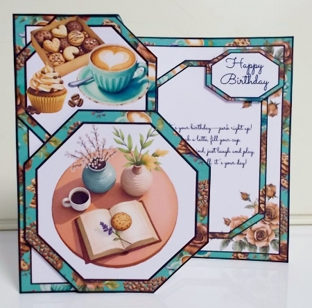 Coffee Love Offset Octagon 5 x 7 Mini Kit by Pam Stubley