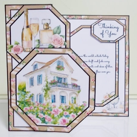 Rose Relaxation Spa Retreat Offset Octagon 5 x 7 Mini Kit by Pam Stubley