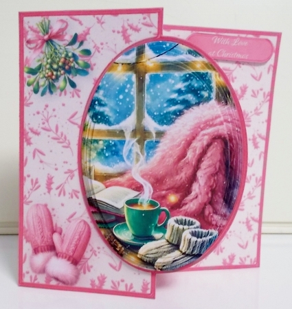 Cosy Christmas - Offset Front Card Mini Kit by Pam Stubley
