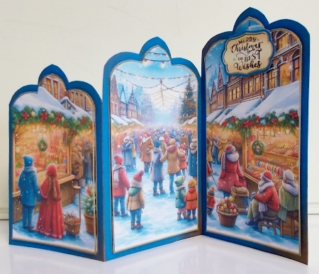 Christmas Market Tri-Fold Card Kit-1 by Pam Stubley