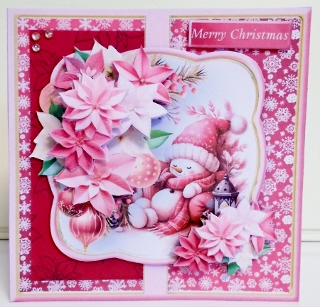 Sleepy Snowman - Decoupage Card Mini Kit by Pam Stubley