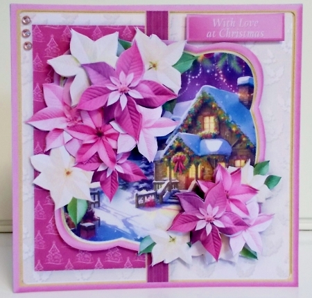 Snowy Cottage - Decoupage Card Mini Kit by Pam Stubley