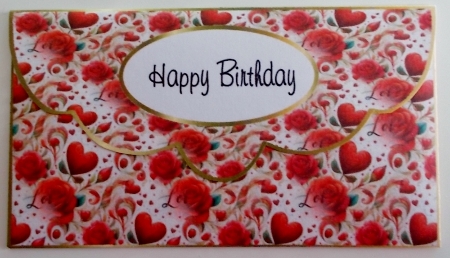 birthday money wallet red love by Pam Stubley