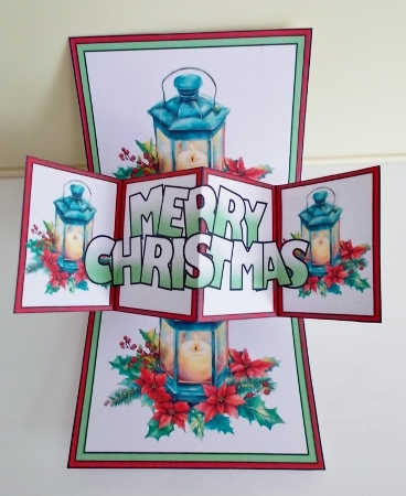 Twist & pop Christmas lantern by Pam Stubley