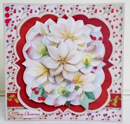 White Christmas Bouquet - Layered Card Mini Kit by Pam Stubley