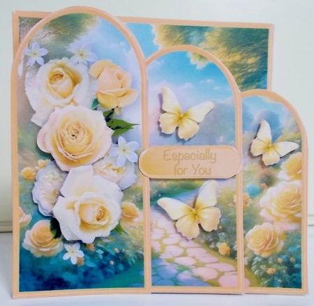 Yellow Roses - Triple Arch Card Mini Kit by Pam Stubley