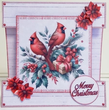 Christmas Cardinal Cut-out Front Card Mini Kit by Pam Stubley
