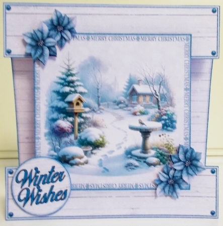 Winter Cottage Cut-out Front Card Mini Kit by Pam Stubley