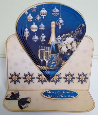 Festive Bubbly - Teardrop Pyramid Card Mini Kit by Pam Stubley