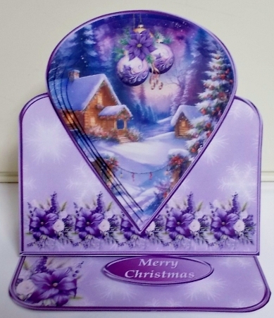Snowy Christmas - Teardrop Pyramid Card Mini Kit by Pam Stubley