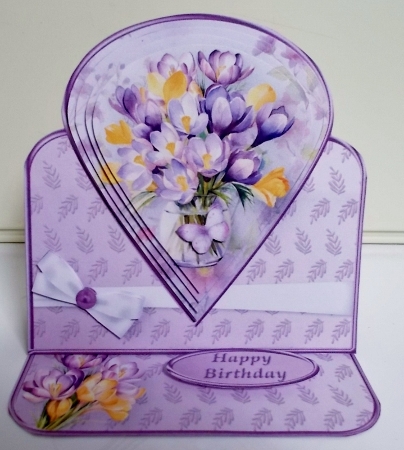 Crocus Posy - Teardrop Pyramid Card Mini Kit by Pam Stubley