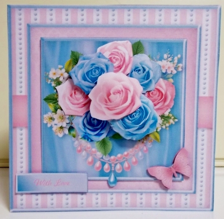 Pastels and Pearls - Decoupage Card Mini Kit by Pam Stubley