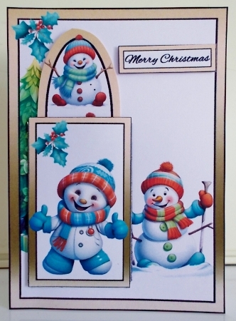 Bookmark Funny Snowmen by Pam Stubley