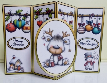 Gatefold pop-up Whimsical Christmas  by Pam Stubley