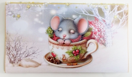 Cosy Christmas Mouse Money Wallet by Pam Stubley