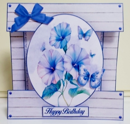 Morning Glory Cut-out Front Card Mini Kit 2 by Pam Stubley