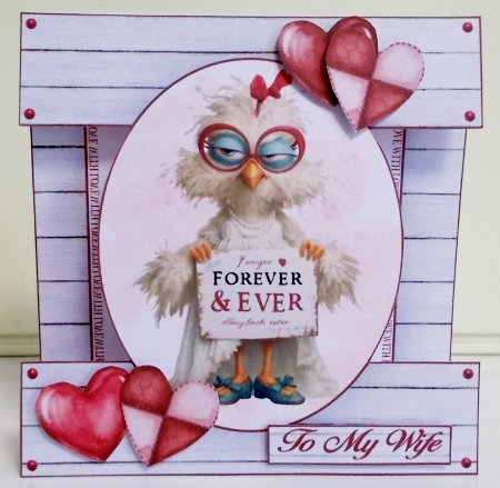 Valentine Chick Cut-out Front Card Mini Kit  by Pam Stubley