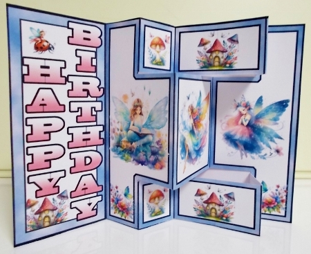 Surprise shutter card Beautiful Fairies by Pam Stubley