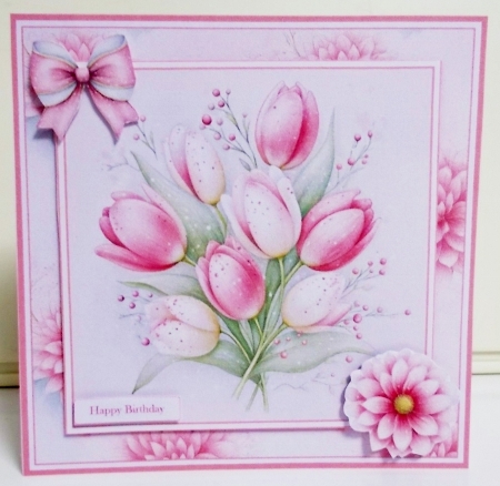 Gentle Tulip Greetings by Pam Stubley