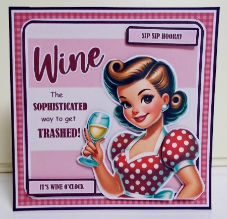 Wine 50s Housewife Mini Kit Birthday/Mothers Day by Pam Stubley