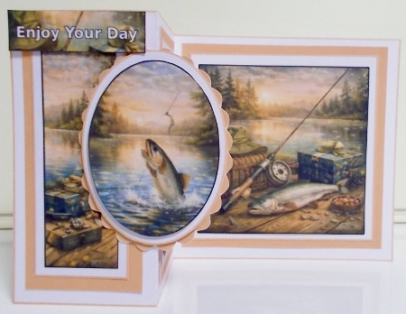 Fishing Topper with Lakeside Scene by Pam Stubley