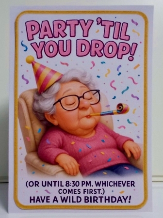 DD FUNNY SENIOR FEMALE BIRTHDAY A4 2 by Pam Stubley
