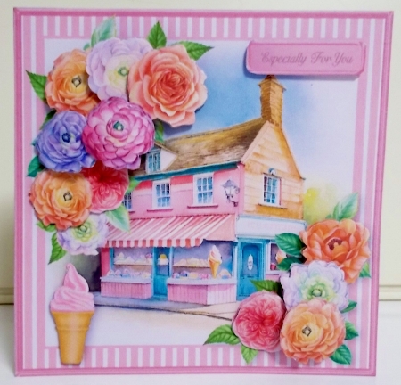The Ice Cream Shop - Decoupage Card Mini Kit by Pam Stubley