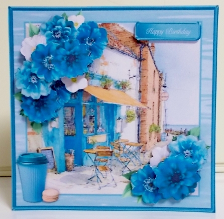 The Seaside Cafe - Decoupage Card Mini Kit  by Pam Stubley