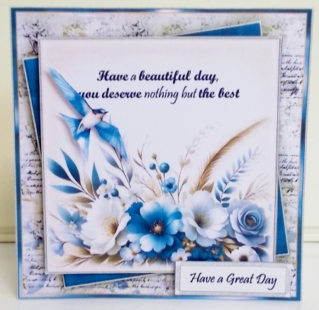 Birds and Flowers Cardfront Kit-3 by Pam Stubley