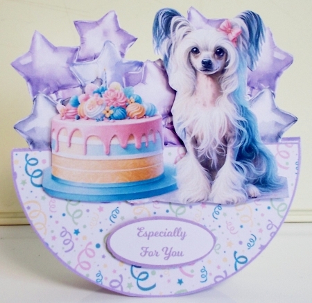 CHINESE CRESTED DOGS ROCKER CARD - request by Pam Stubley