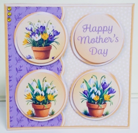 Snowdrops and Crocuses - Round Layers Card Mini Kit by Pam Stubley