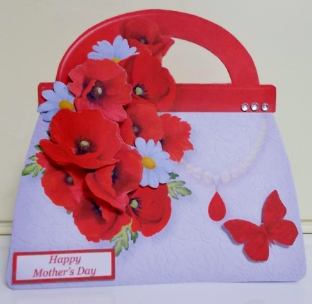 Poppies and Daisies - Handbag Card Mini Kit by Pam Stubley