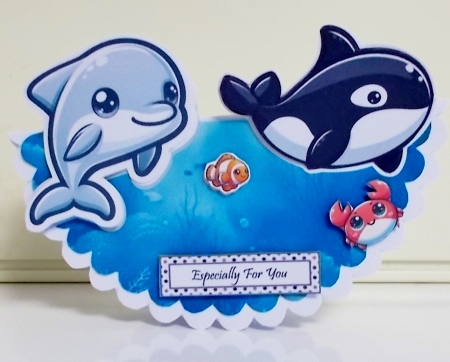 marine life 3d card by Pam Stubley